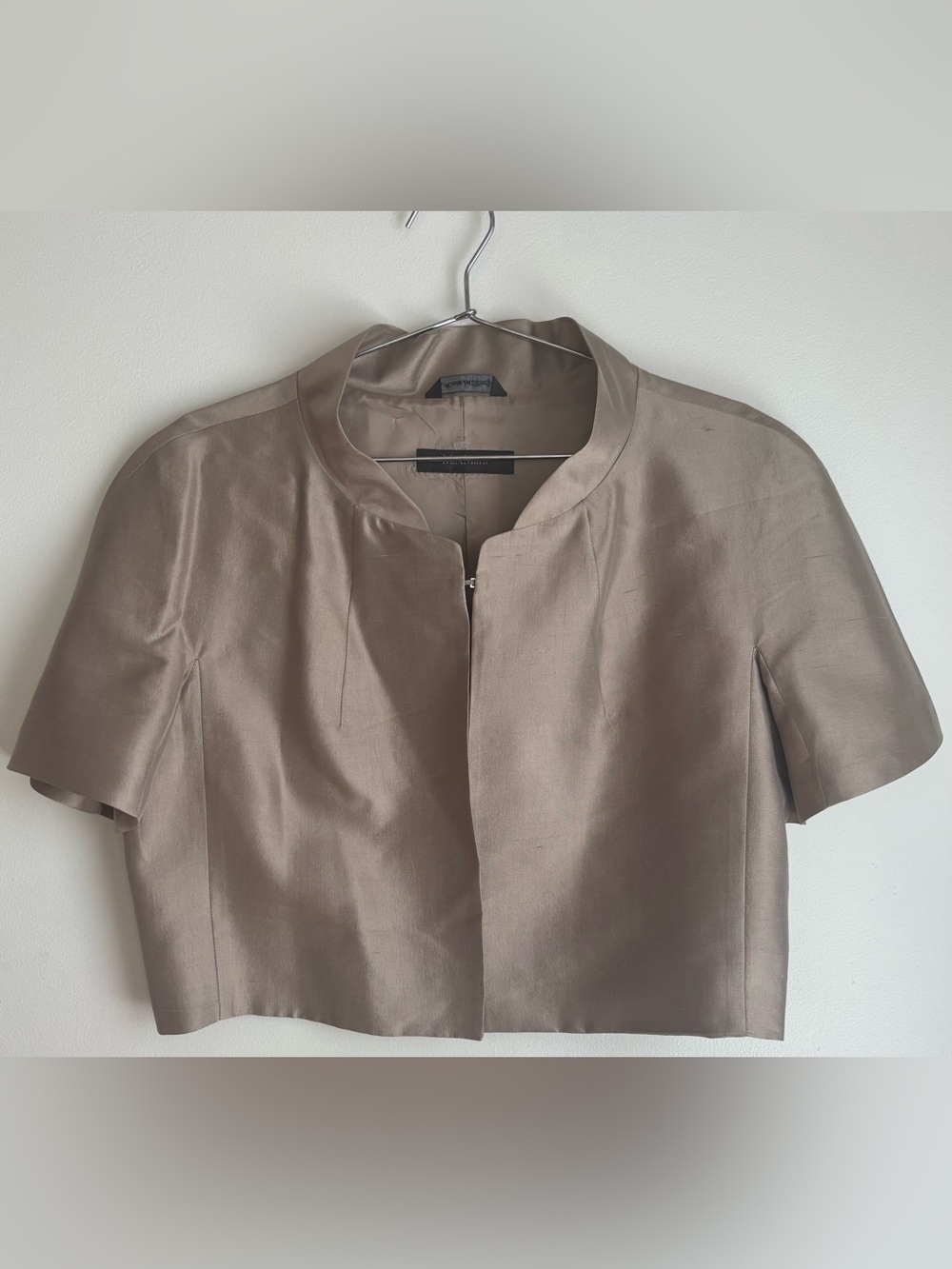 MaxMara 100% Silk  Cropped Jacket, Shrug Bolero, Short Size 10